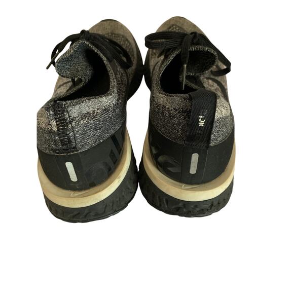 Nike Epic React Fly Knit Women's 8.5 Gray with Black Sneakers - Picture 3 of 10